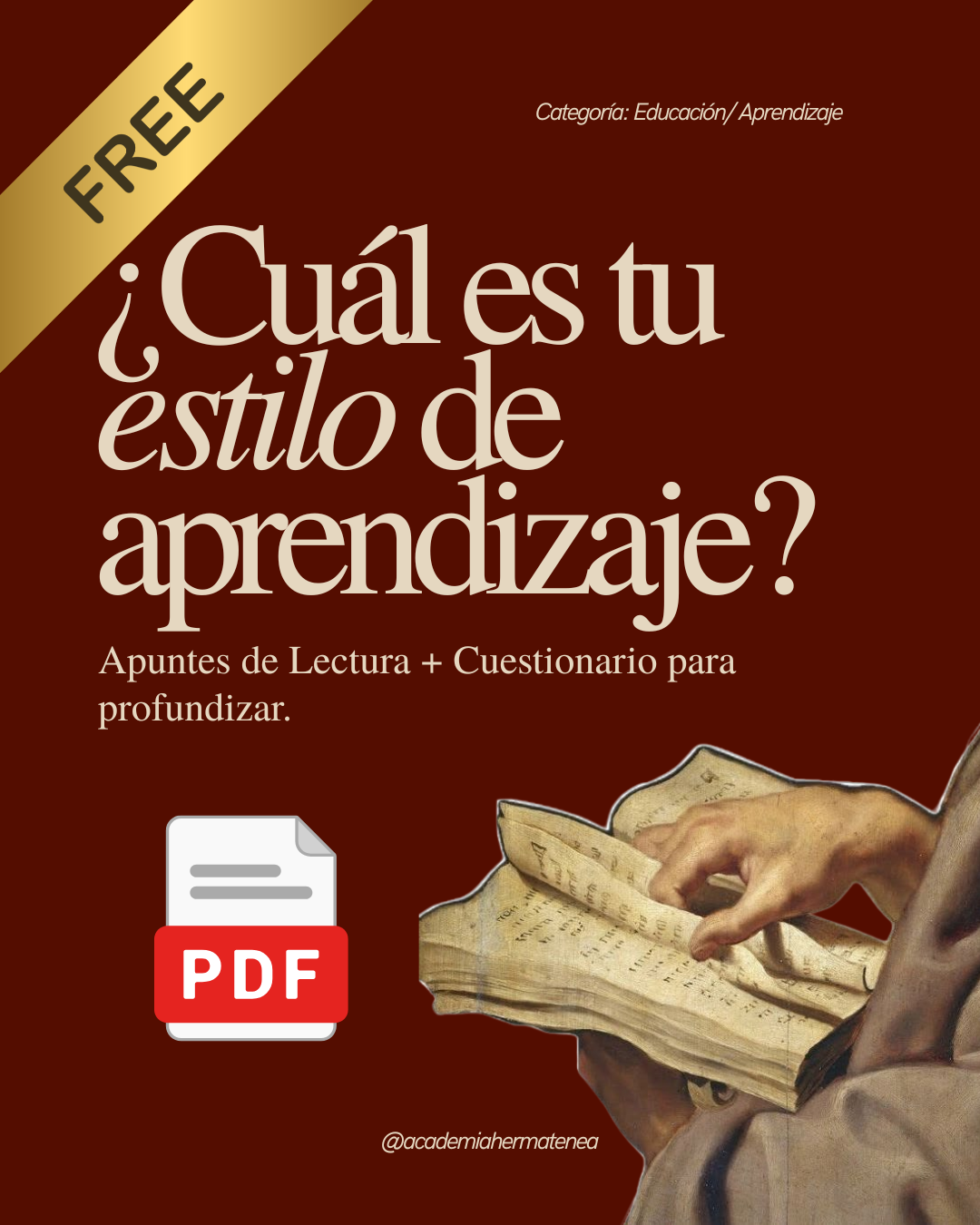 📖 APUNTE DE LECTURA: ¿Cuál es tu estilo de aprendizaje? @academiahermatenea
